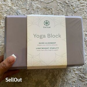 Gaiam Yoga Block Foam Roller Lightweight Non-Slip Multicolor